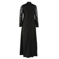 Строги Жени Муслимански Фустан Кафтан Arп Џилбаб Абаја Исламска Чипка Шиење Макси Фустан макси фустан за жени