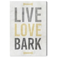 Пистата авенија типографија и цитати wallидни уметности платно печати „motovialубов’ Love Bark “мотивациски цитати и изреки