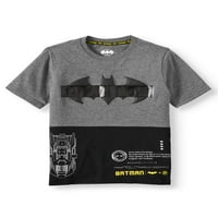 Стрипови Бетмен со кратки ракави графички разделен маица