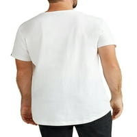 Облека со силна облека против маица за вратот за мажи - голема кошула со кратки ракави