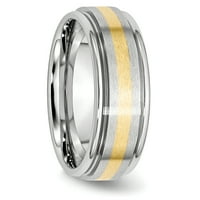 Кобалт 14kt златен вметнат венчален прстен со големина 8. скапоцен метал фини накит идеални подароци за жени подароци поставени од срце