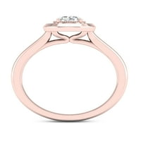 1 2CT TDW Diamond 14K Rose Gold Gold Solitaire Ringвонат прстен