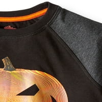Момци за Ноќта на вештерките со краток ракав Раглан сјај во темната графичка маичка кошула