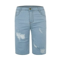 вендунид машки панталони машки џеб со патент тексас памук комбинезони со повеќе џебови шорцеви модна панталона сина хххл