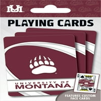 Ремек-дела Официјално Лиценцирани NCAA Монтана Гризлис Карти За Играње - Картичка Палуба За Возрасни