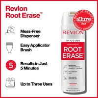 Revlon Root Избришете Трајна Боја На Коса, Боја За Коса Со Допир Дома Со Четка За Апликатор За Повеќекратна Употреба, Сива