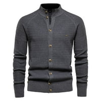 хгв машки блузи палта машки моден бизнис штанд јака топол кардиган џемпер