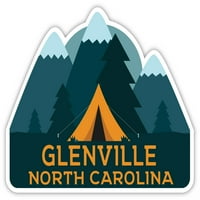Гленвил Северна Каролина Сувенир Винил Декл налепници за кампување за кампување дизајн