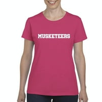MMF - Краток ракав за женски маица, до жените со големина 3XL - мускетари