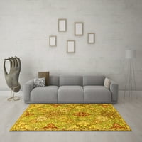 Ахгли компанија во затворено персиски жолти традиционални килими, 8 'круг