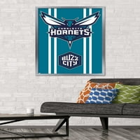 Шарлот Хорнетс - постер за wallидови на лого, 22.375 34
