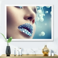 DesignArt 'Зголемување на скапоцените камења на модерните уметнички печати на женските усни