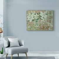 Трговска марка ликовна уметност „Лили злато фреско“ платно уметност од Лорен Плат