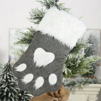 outfmvch божиќни украси домашен декор божиќни орнаменти црвени сиви миленичиња божиќни чорапи детска торба за подароци виси