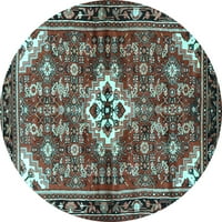 Ахгли Компанија Внатрешна Тркалезна Персиска Светло Сина Традиционална Област Килими, 6 ' Круг