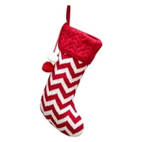 outfmvch божиќни украси домашен декор божиќни плетени божиќни чорапи предиво чорапи црвена и бела торба за подароци од елен