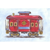 Мармонт Хил Црвен воз од РЕЕСА Квалиа Сликарство Печати на завиткано платно