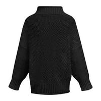 Божиќни Џемпери За Жени Царинење Женски Обични Цврсти О - Вратот Врвови Плетење Долги Ракави Пуловер Џемпер