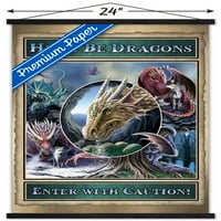 Лиза Паркер - Еве Го Ѕидниот Постер На Змејови Со Дрвена Магнетна Рамка, 22.375 34