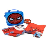 Графичка маица со момчиња Spider-Man 7-парчиња сет на подароци, големини 4-18