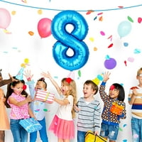 Балони Со Сини Броеви, Голем Дигитален Балон, Џиновски Балон Со Броеви, Фолија Миларни Балони За Роденденска Забава, Свршувачка,