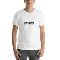 Фордс задебелен маица со кратки ракави памучна маица со недефинирани подароци