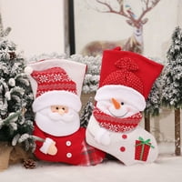 Чаолеи Божиќни Орнаменти Плетени Платнени Подароци Божиќни Чорапи Бонбони Чорапи Торби За Подароци За Божиќен Декор Божиќна Забава Домашни Украси