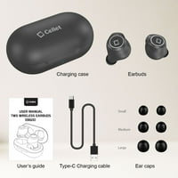 Мобилет Безжични Слушалки-Bluetooth IN-Ear TWS Слушалки Со Куќиште За Полнење И USB Кабел ЗА Полнење Од Типот C Компатибилен