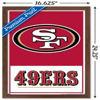 Сан Франциско 49ерс - Лого Ѕид Постер, 14.725 22.375