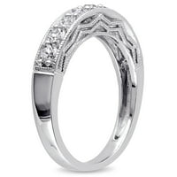Miaенски Carat Carat T.G.W. Создаден прстен за годишнината од полу-вечноста на белиот сафир Стерлинг Сребрен