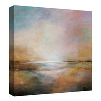 Уметничка галерија за ремек -дело топло предавање Зајдисонце од Карен Хејл Канвас Уметнички принт 35 35