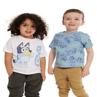 Bluey Toddler Boy Graphic Tees, 2-пакет, големини 2T-5T