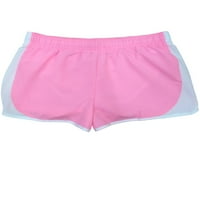 Xersion Girls Pink и White Running Track Atticer Shorts Sharts големи