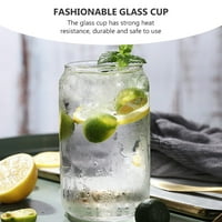 Поставете Креативни Стаклени Чаши Чаши За Слама Чаши За Коктели Чаши за Пиење отпорни На Топлина