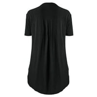 Блузи За Жени, Царинење Модни Жени Секојдневен Плус Големина Чипка Солидна Кратки Ракави V-Вратот Кошула Блуза Блузи Кошула