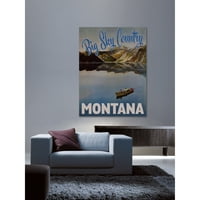 Мармонт Хил - Патување Монтана Сликарство печатење на завиткано платно