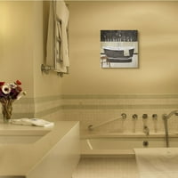 Sulpell Industries Bath Tub Enterior Design Црно -бело сликарство платно wallидна уметност од Мили Вила