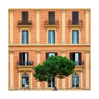 Трговска марка ликовна уметност „Долче Вита Рим Оринџ зграда фасада“ платно уметност од Филип Хугонард