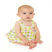 Чудо нација бебе девојче разнесено горе и шорцеви, 2 парчиња, големини 0 3М-24м
