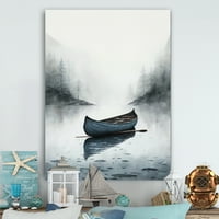 DesignArt кану на езерото I Wallидна уметност
