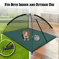 Изгрејсонце чадор преносен милениче игра, шатор со торба за носење, црна и зелена