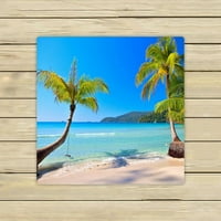 Сончева тропска плажа под плажата блу скај Крпи За Капење Крпа За Туширање За Домашно Патување На Отворено