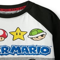 Модна маица со долги ракави Супер Марио Брос