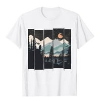 Jhpkjgo диво зајдисонце шумски пејзаж нов дизајн мажи маица планинска мечка премија памучна маичка за мажи за мажи Нова маичка