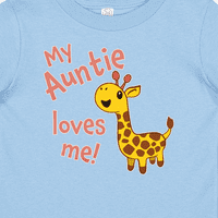 Inktastic Мојата Тетка Ме Сака - Симпатична Жирафа Подарок Бебе Момче или Бебе Девојка Маица