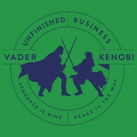 Војна На Ѕвездите на јуниор: Оби-Ван Кеноби Вејдер наспроти Кеноби Недовршен Деловен Дуел Графичка Маичка Кели Зелена Голема
