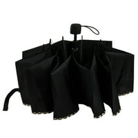 Компактен преносен чадор за заштитени патувања со црна УВ со 10 редови