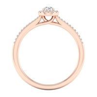 Империјал КТ ТДВ тркалезен дијамантски оралски ангажман прстен во 10к розово злато