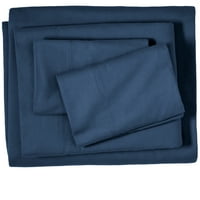 Голи дома памучен фланел длабок џеб со 5 парчиња сет со бонус перници