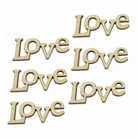 Хемотон Шупливи дрвени Чипови Љубовни Писма Украси САМ Рачно Изработени Орнаменти Креативни Подароци За Вљубените